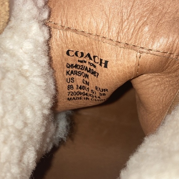 Women’s Coach Karson Wedge Fur Boots - Picture 5 of 7